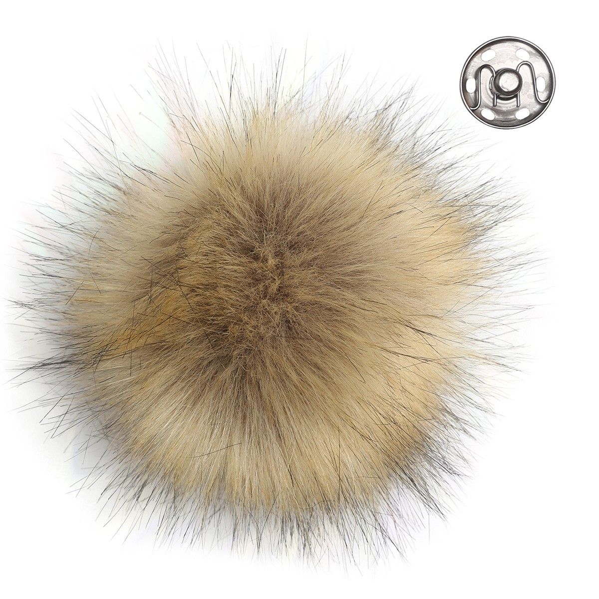 Pompom- nappi - Luonnonvärinen