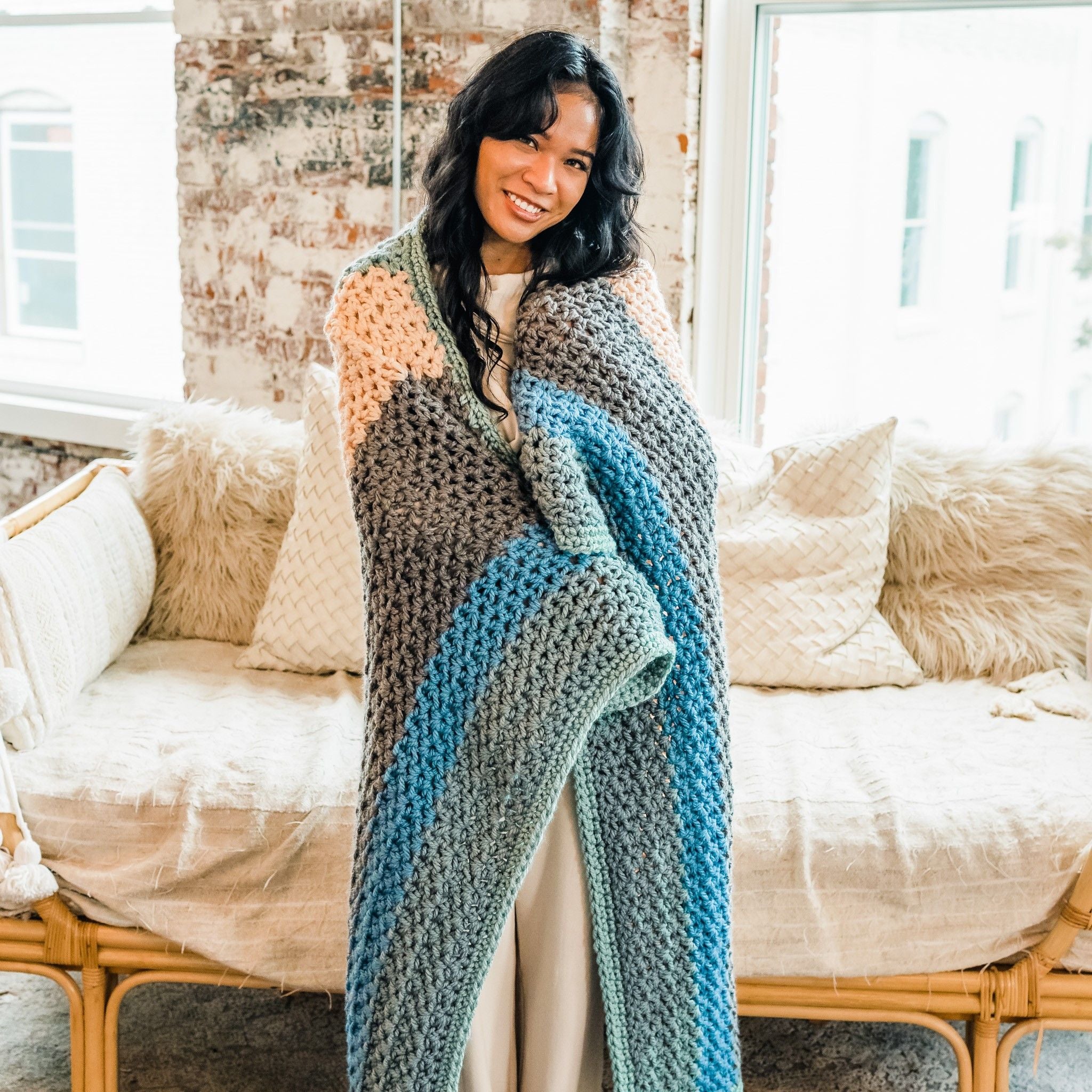 Sherbet Afghan - Blanket - Image 3