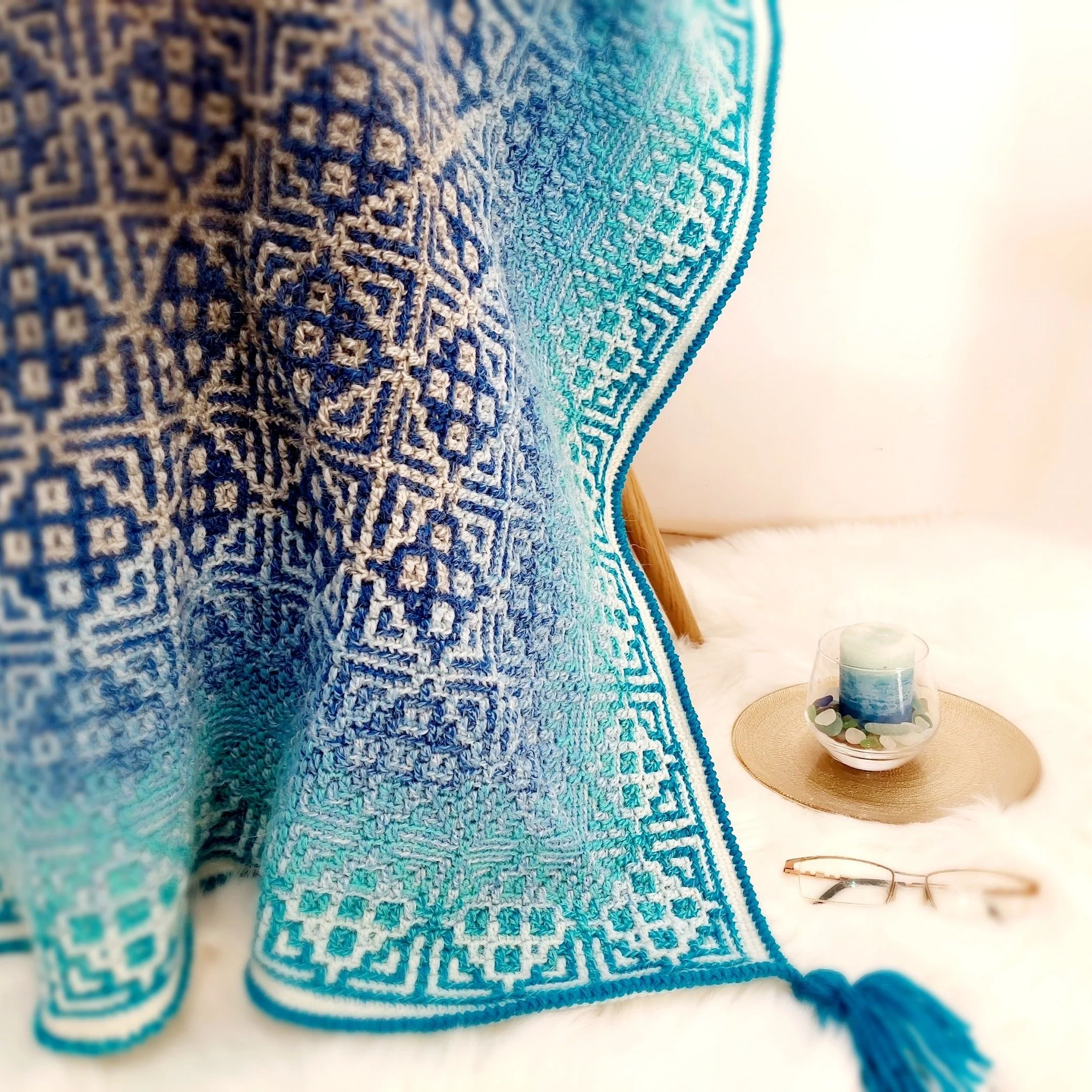 Sea Glass Mosaic - Blanket - Image 2